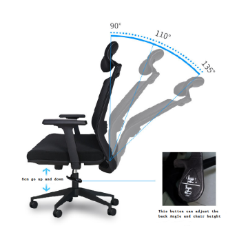 Τιμή χονδρικής Σύγχρονη ρυθμιζόμενη καρέκλα γραφείου διαπερατότητας καρέκλας